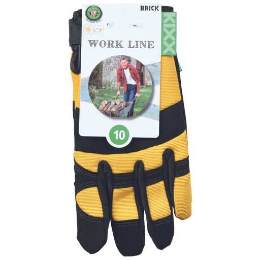 BRICK kombinált kesztyű sárga 10