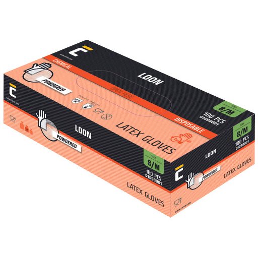 LOON kesztyű latex púderes XL-10