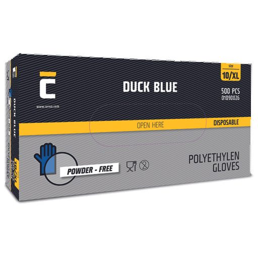 DUCK BLUE kesztyű PE kék 500db - 10