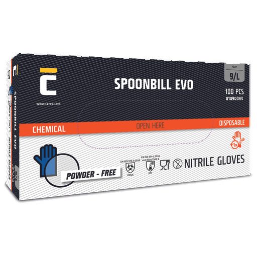 SPOONBILL EVO nitril púdermentes S-7