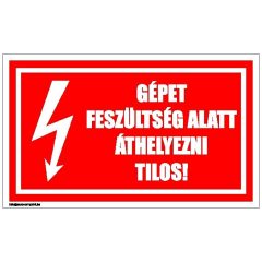 A gépet feszültség alatt áthelyezni tilos!