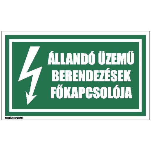 Állandó üzemű berendezések főkapcsolója 2