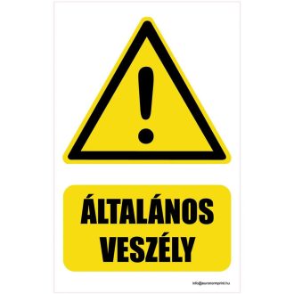 Általános veszély - öntapadós 160x100