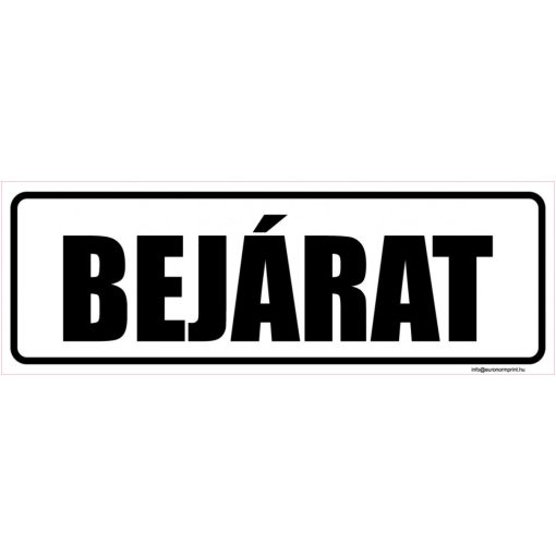 Bejárat