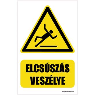 Elcsúszás veszélye - öntapadós 160x250