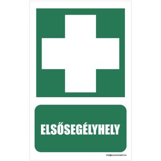 Elsősegélyhely - öntapadós 160x250