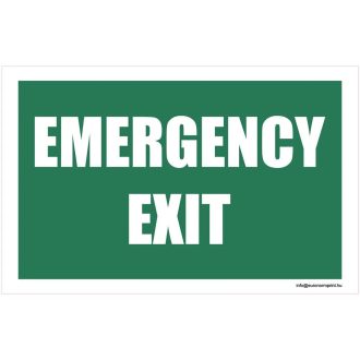 Emergency exit - öntapadós 160x250