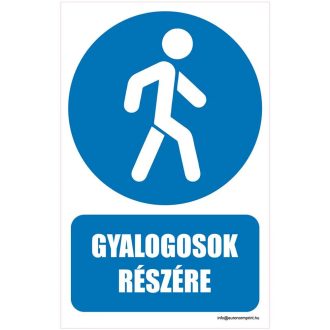 Gyalogosok részére - öntapadós 160x250