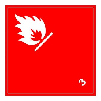 Gyúlékony, folyékony anyag - fehér - tábla 300x300