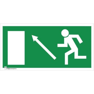   Menekülési út a lépcsőn fölfelé, balra - öntapadós 200x100