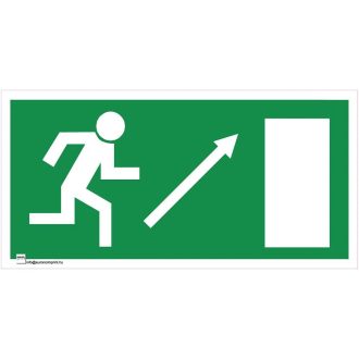   Menekülési út a lépcsőn fölfelé, jobbra - öntapadós 200x100