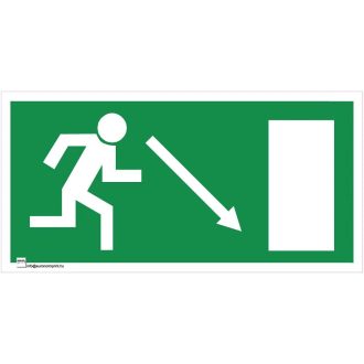   Menekülési út a lépcsőn lefelé, jobbra - öntapadós 200x100