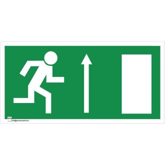   Menekülési út fölfelé, ajtó jobbra - öntapadós 200x100