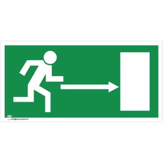 Menekülési út jobbra - öntapadós 200x100