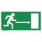 Menekülési út jobbra - öntapadós 300x200