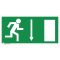 Menekülési út lefelé, ajtó jobbra - öntapadós 200x100