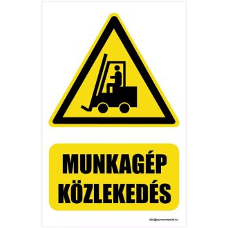 Munkagép közlekedés - öntapadós 160x250