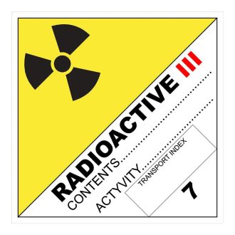 Radioaktív anyag III - öntapadós 100x100