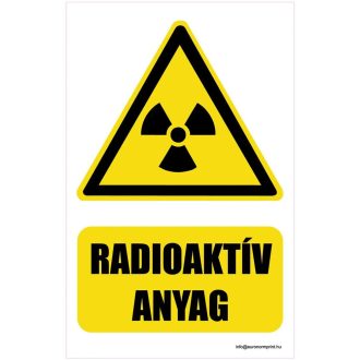 Radioaktív anyag - öntapadós 160x250