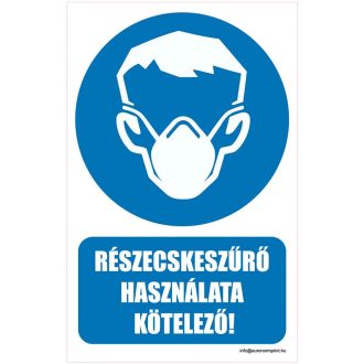   Részecskeszűrő használata kötelező - öntapadós 160x250