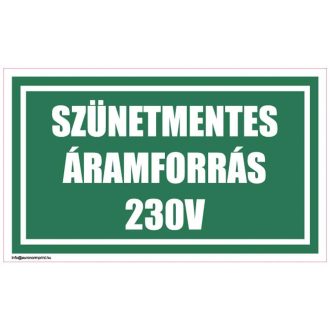 Szünetmentes áramforrás 230 V - öntapadós 100x60