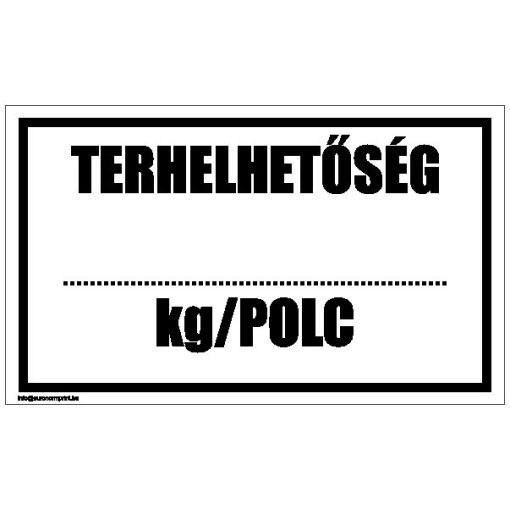 Terhelhetőség ... kg/polc