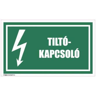 Tiltókapcsoló - öntapadós 100x60