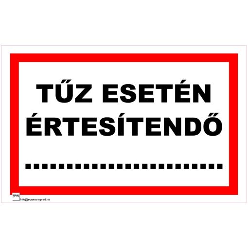Tűz esetén értesítendő