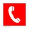 Tűzbejelentő telefon jel - öntapadós 160x160