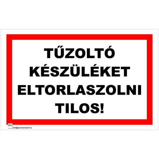 Tűzoltókészüléket eltorlaszolni tilos!