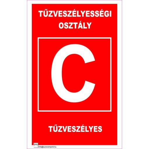 Tűzveszélyességi osztály: C