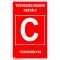 Tűzveszélyességi osztály "C" - tábla 400x250
