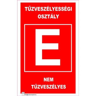   Tűzveszélyességi osztály "E" - öntapadós 160x250