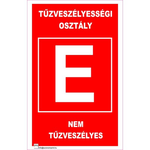 Tűzveszélyességi osztály: E