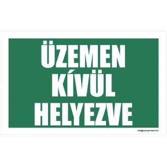 Üzemen kívül helyezve! - öntapadós 160x100
