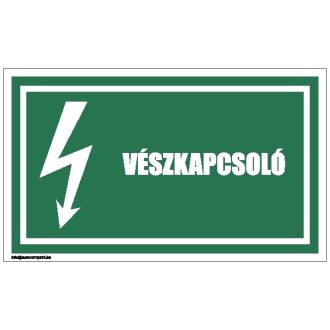Vészkapcsoló 1 - öntapadós 100x60