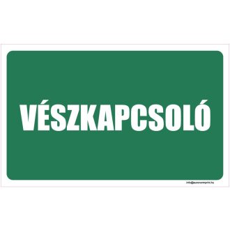 Vészkapcsoló 2 - öntapadós 160x100