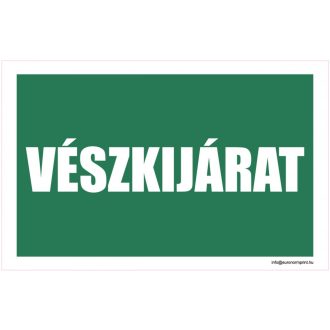 Vészkijárat 1 - öntapadós 160x250