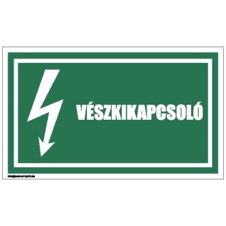 Vészkikapcsoló 1 - öntapadós 100x60