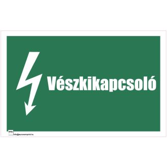 Vészkikapcsoló 2 - öntapadós 100x160
