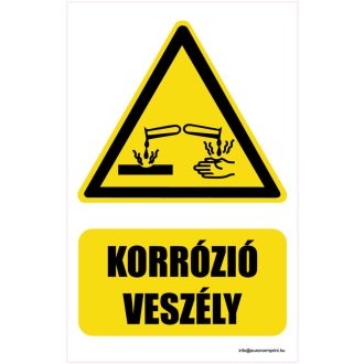 Vigyázat! Korrózióveszély - öntapadós 160x250