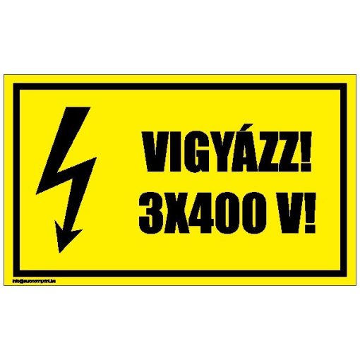 Vigyázz! 3x400 V!