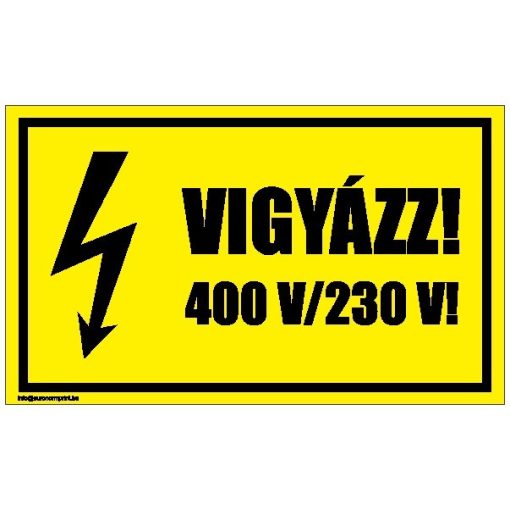 Vigyázz! 400 V/230 V!