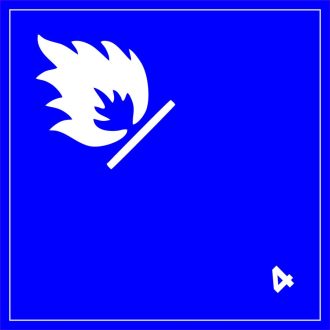   Vízzel érintkezve gyúlékony gázokat fejlesztő anyag - fehér - öntapadós 100x100