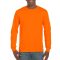 Gildan Ultra Cotton jól láthatósági hosszú újjú póló (fluo narancs)