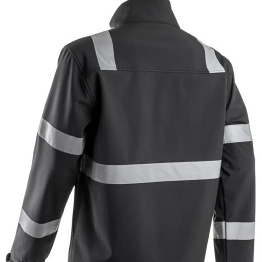 Vigile fekete softshell dzseki fényvisszaverő csíkkal