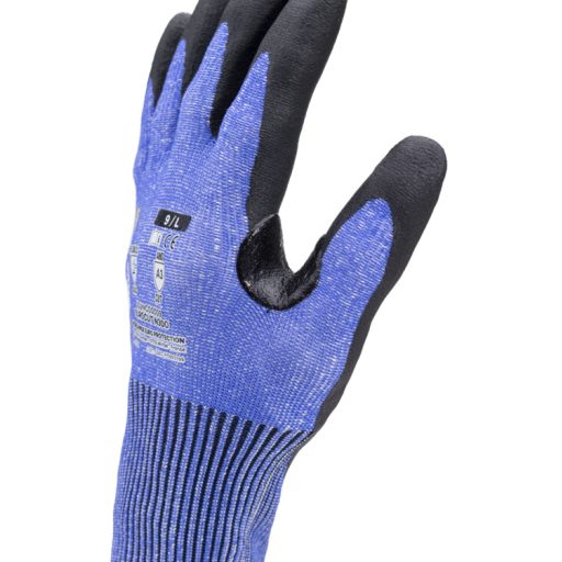 EUROCUT N300 FEKETE/KÉK MÁRTOTT VÁGÁSBIZT. VÉDŐKESZTYŰ_7