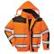 Portwest C466 Hi-Vis Classic 3in1 bomber láthatósági dzseki (narancs/fekete)