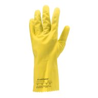   HTG SÁRGA GUMIKESZTYŰ, 30CM/0,5MM, PAMUTBOLYHOZOTT BELSŐ_S