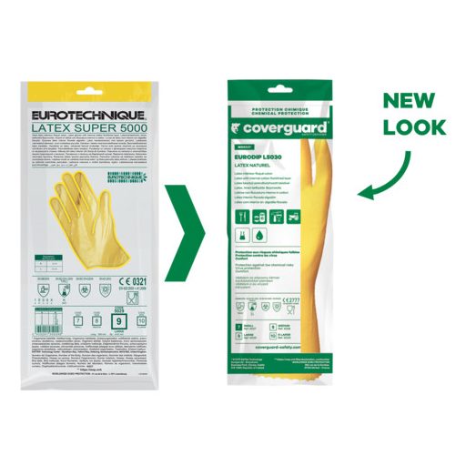 HTG SÁRGA GUMIKESZTYŰ, 30CM/0,5MM, PAMUTBOLYHOZOTT BELSŐ_S